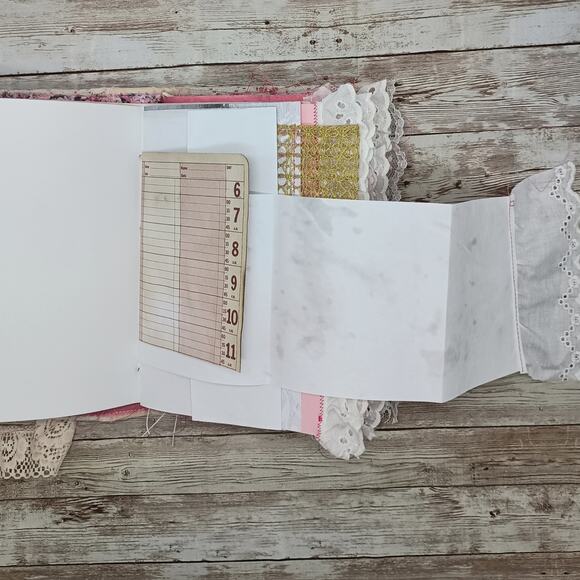 Pink Embellished Junk Journal: Flowers, Birds and Butterflies (Benevolent) - Picture 12 of 16